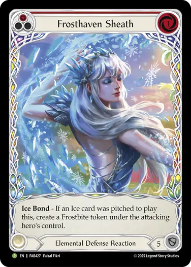 FAB427 - Frosthaven Sheath (Micro Text Extended Art Rainbow Foil)